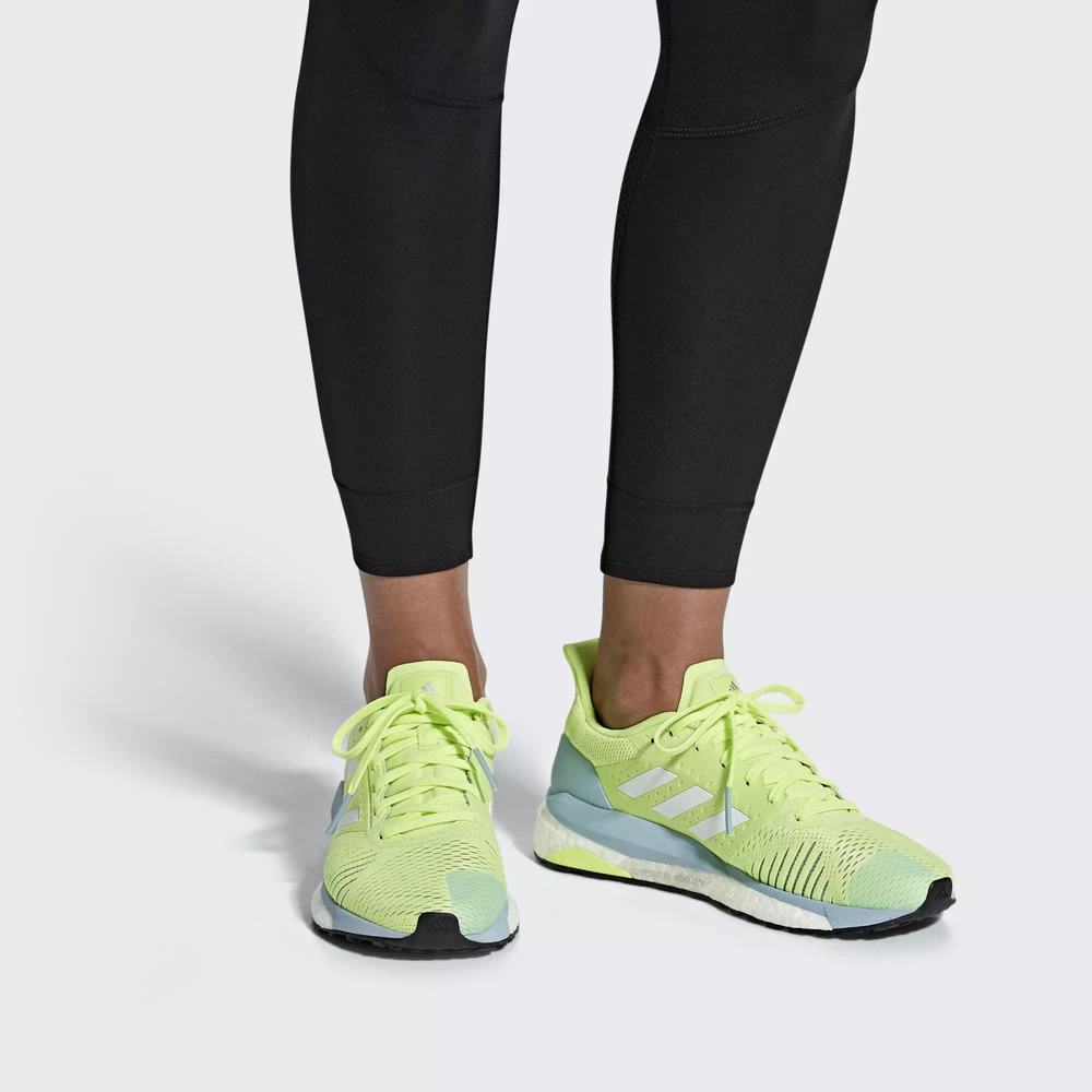 Adidas Solar Glide ST Tenis Para Correr Amarillos Para Mujer (MX-76103)